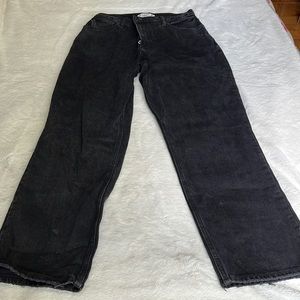Abercrombie & Fitch black jeans 90’s straight leg ultra high rise